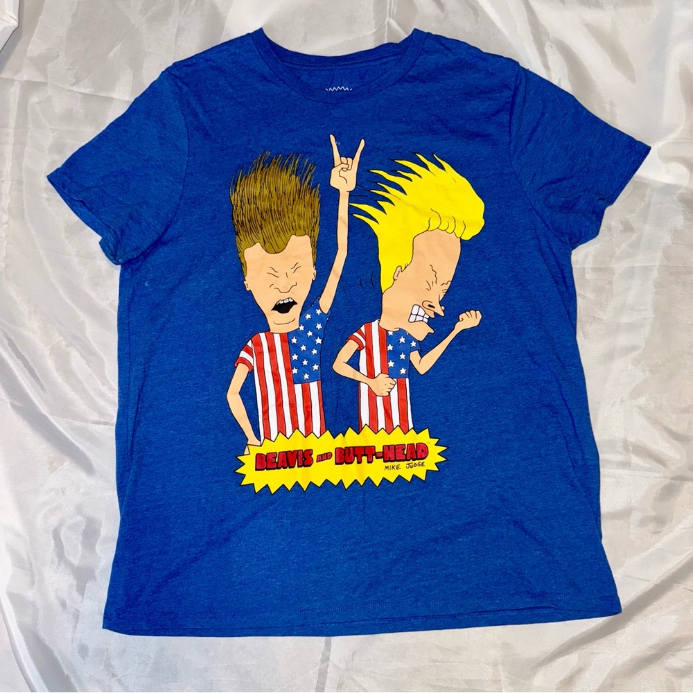 MTV Beavis & Butthead Mike Judge Blue‎ T-Shirt Men’s XL Unisex Gift idea